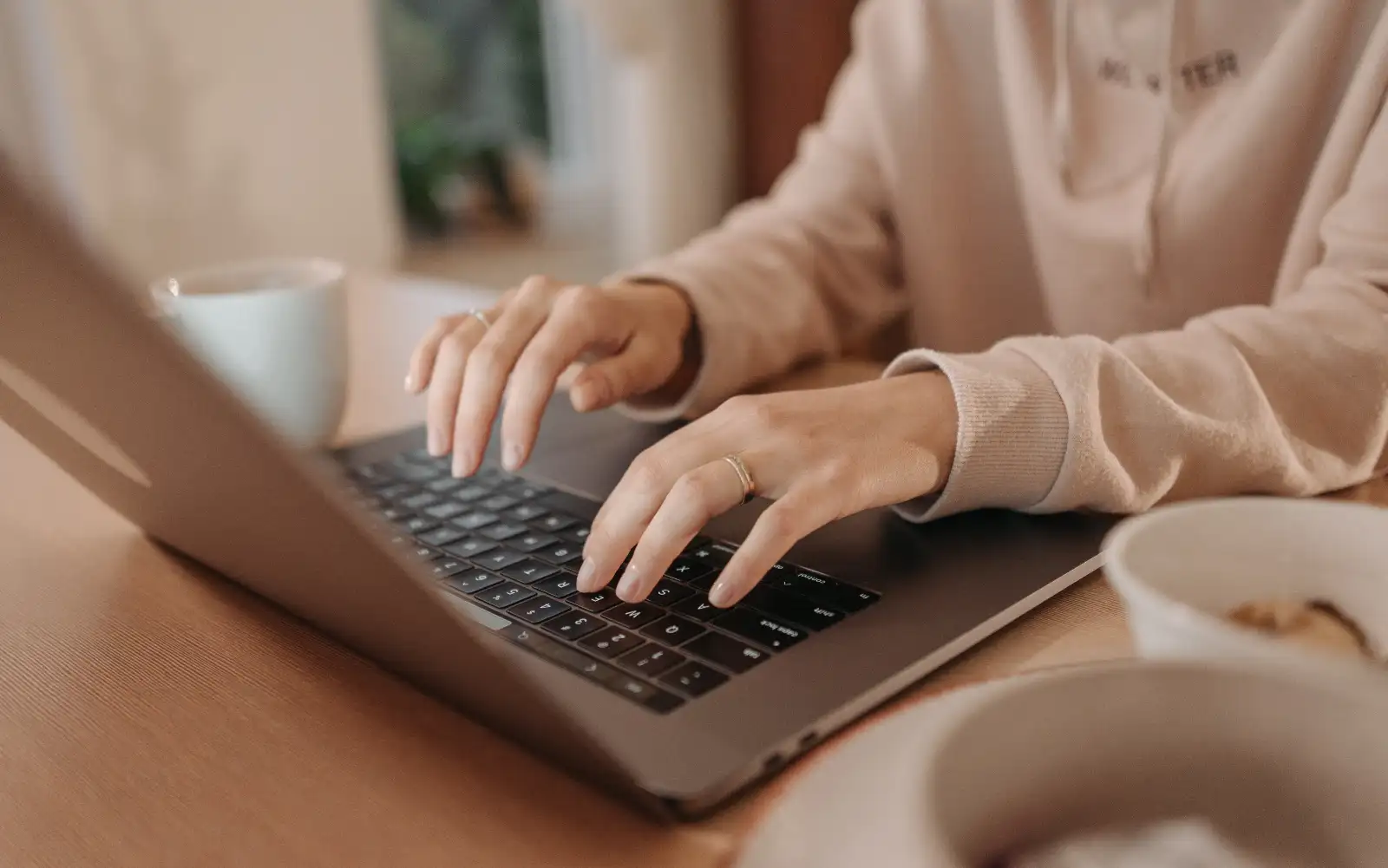 Woman on a laptop